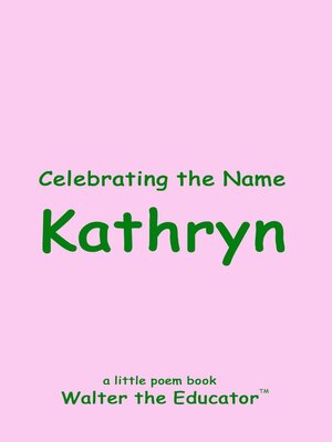 cover image of Celebrating the Name Kathryn